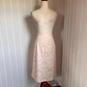 Vintage 90s Coquette Pink Floral Midi Skirt 20W